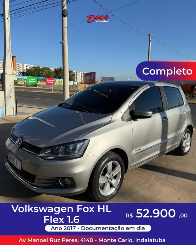 Carro Volkswagen Fox 2017 1.6 16v MSI Highline (Flex)