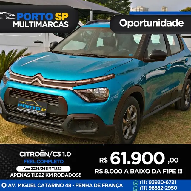 Carro Citroën C3 2024 Feel 1.0