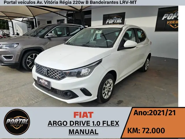 Carro Fiat Argo 2021 Drive 1.0 (Flex)