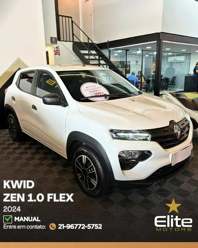 Carro Renault Kwid 2024 Zen 1.0 12v SCe (Flex)