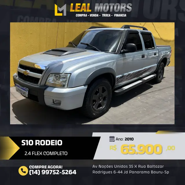 Carro Chevrolet S10 Cabine Dupla 2010 S10 Advantage 4x2 2.4 (Flex) (Cab Dupla)