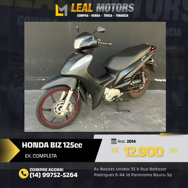 Moto Honda Biz 125i 2014 EX