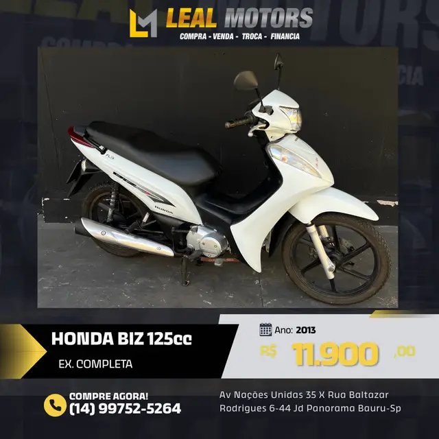 Moto Honda Biz 125i 2013 EX