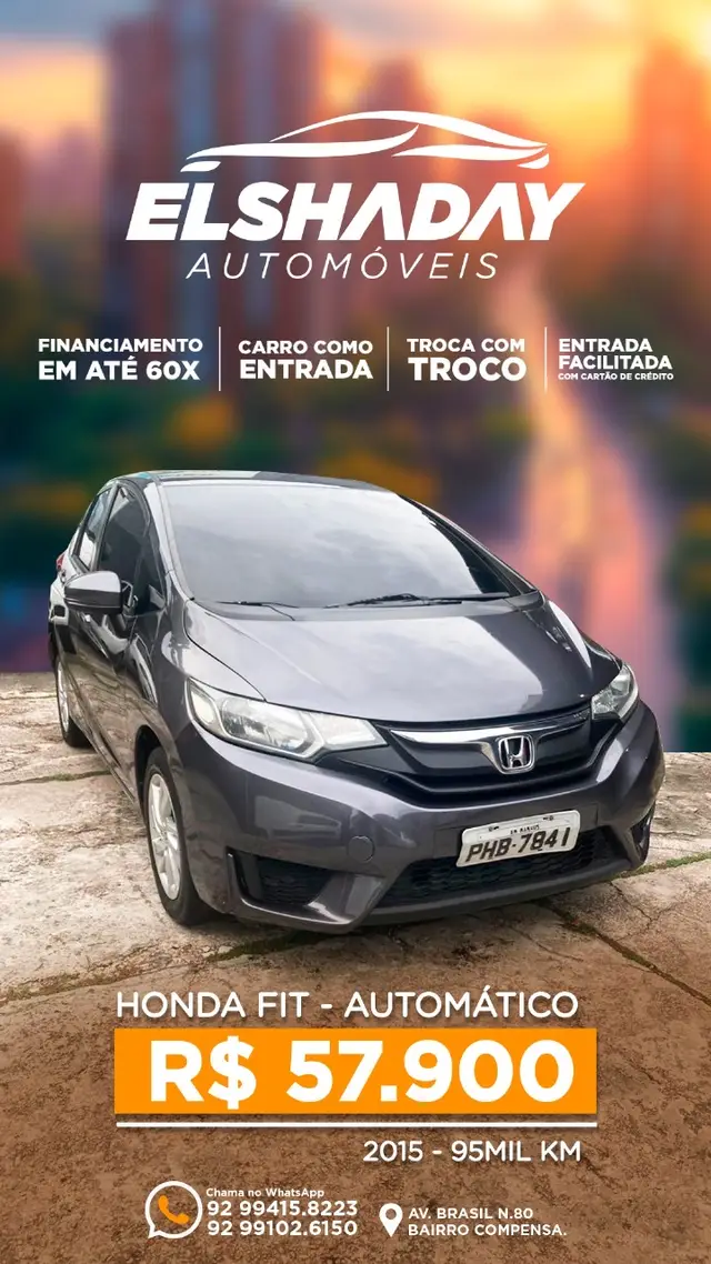 Carro Honda Fit 2015 1.5 16v LX CVT (Flex)