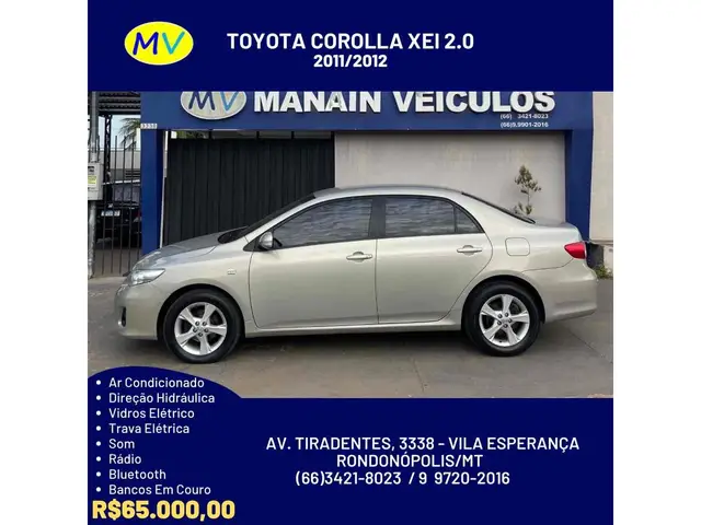 Carro Toyota Corolla 2012 2.0 XEi Multi-Drive S (Flex)