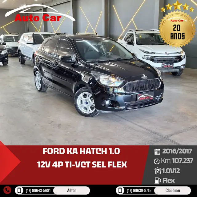 Carro Ford Ka 2017 Ka 1.0 SEL (Flex)