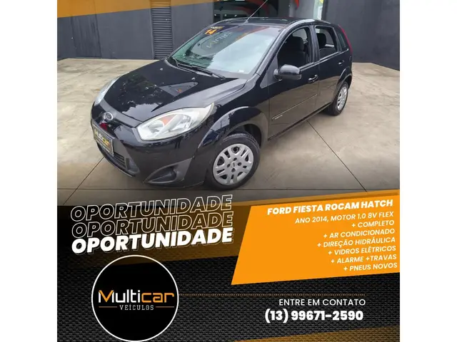 Carro Ford Fiesta Hatch 2014 SE 1.0 RoCam (Flex)