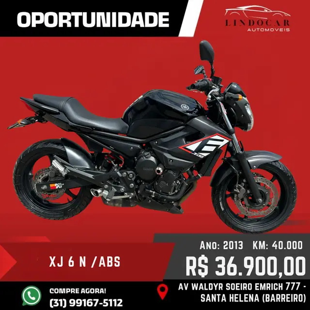 Moto Yamaha XJ6 N 2013 XJ6 N 600