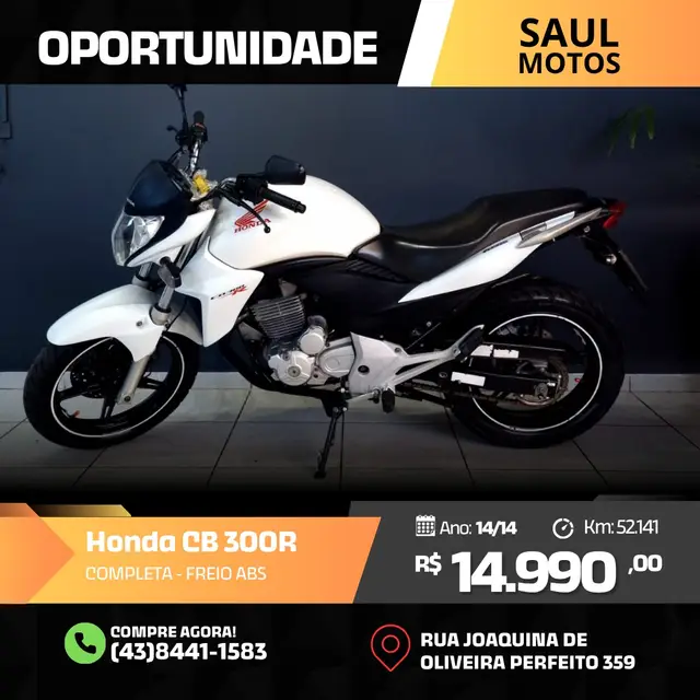 Moto Honda CB 300R 2014 Standard