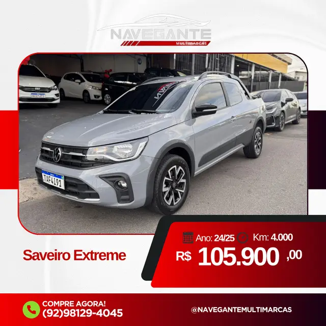 Carro Volkswagen Saveiro 2025 Extreme CD 1.6
