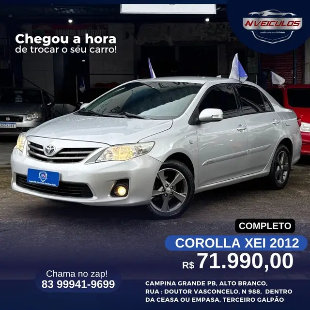 Carro Toyota Corolla 2012 2.0 XEi Multi-Drive S (Flex)
