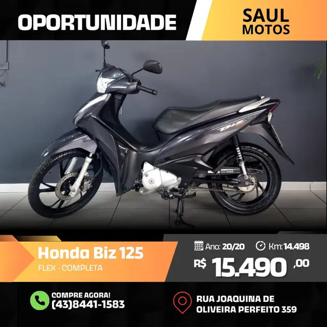 Moto Honda Biz 125i 2020 Flex