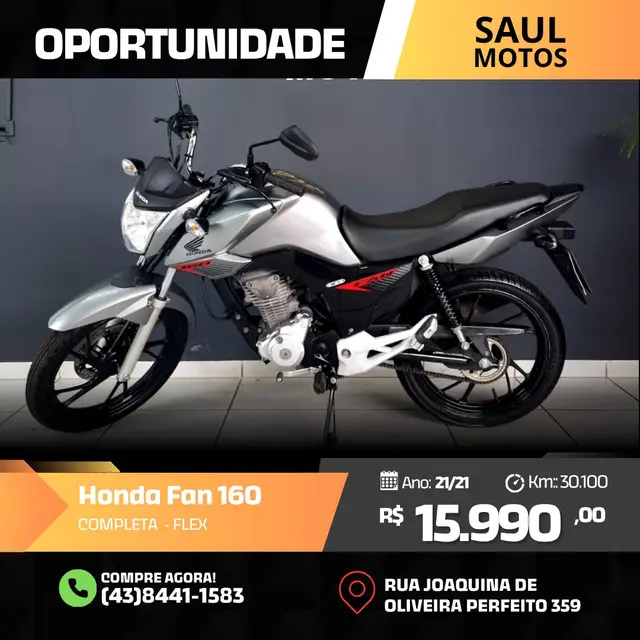 Moto Honda CG 160 2021 Fan