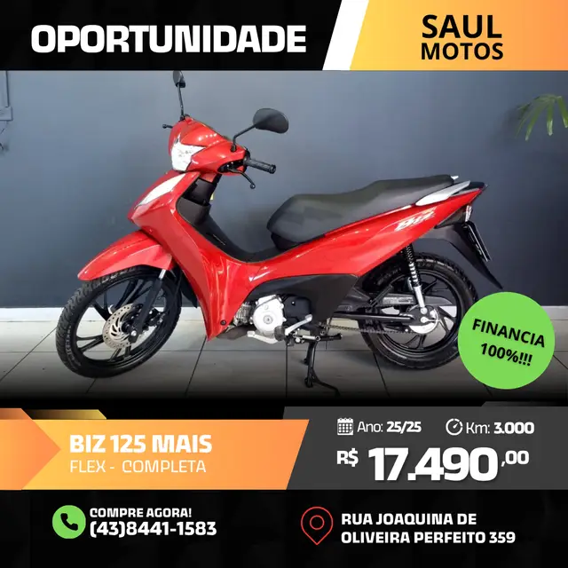 Moto Honda Biz 125 2025 EX