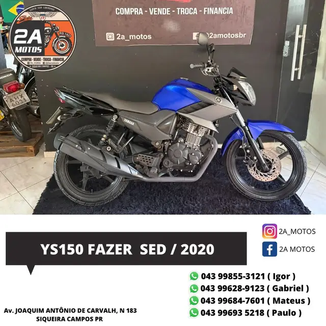 Moto Yamaha YS 150 Fazer 2020 SED