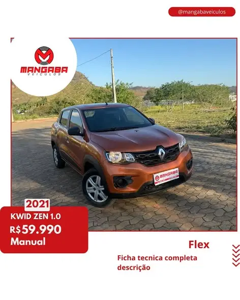Carro Renault Kwid 2021 Outsider 1.0 12v SCe (Flex)