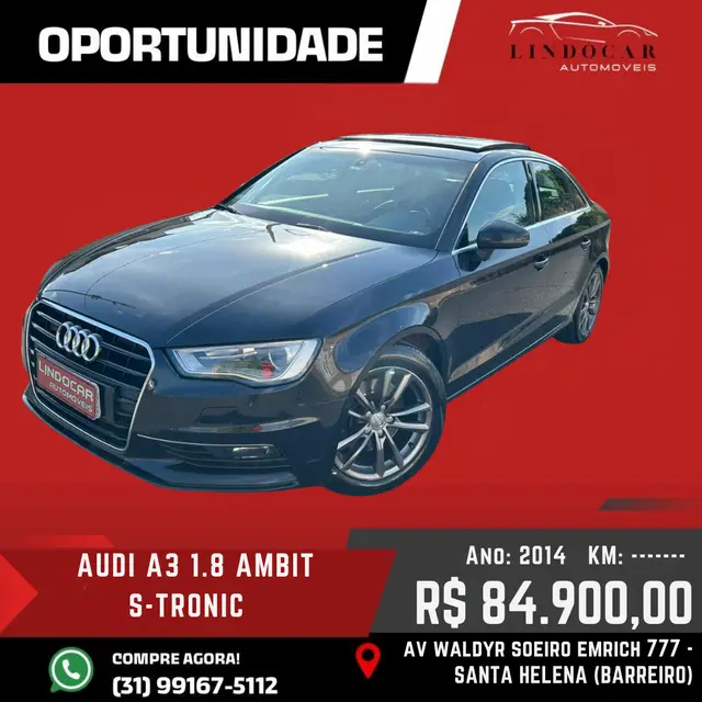 Carro Audi A3 Sportback 2014 A3 1.8 TFSI Sport S Tronic