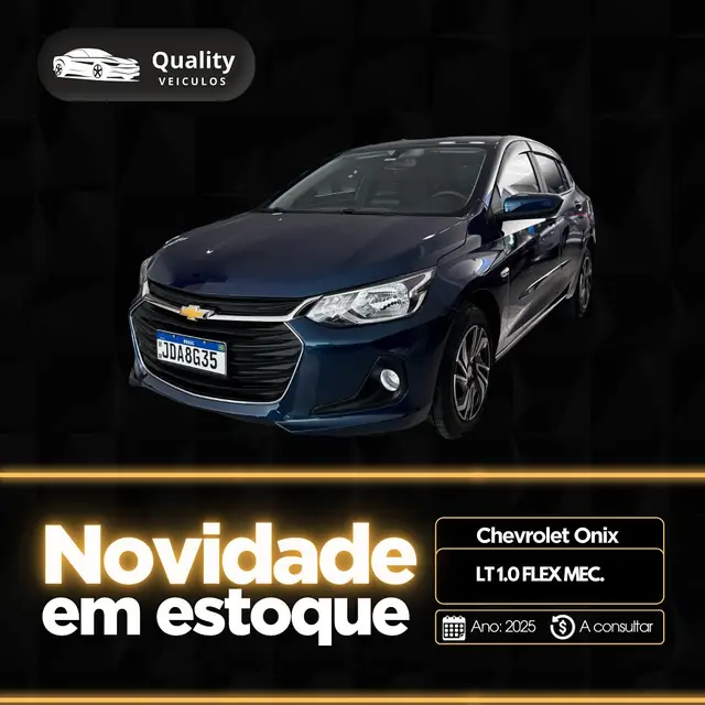Carro Chevrolet Onix 2025 LT 1.0 Turbo