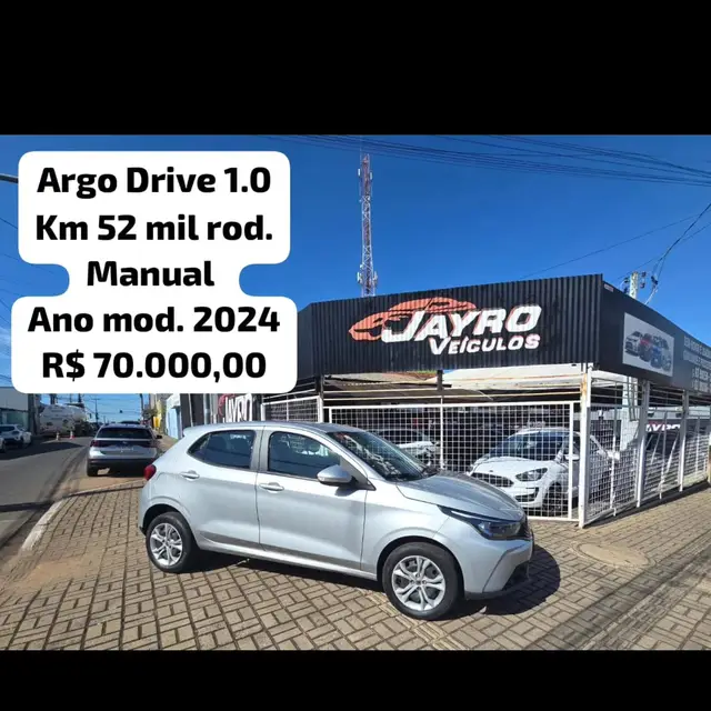 Carro Fiat Argo 2024 Drive 1.0
