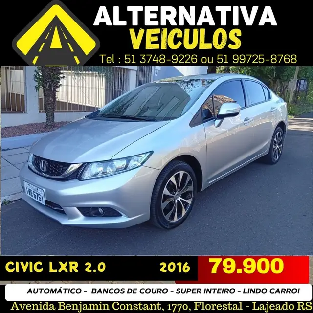 Carro Honda Civic 2016 LXR 2.0 i-VTEC (Aut) (Flex)