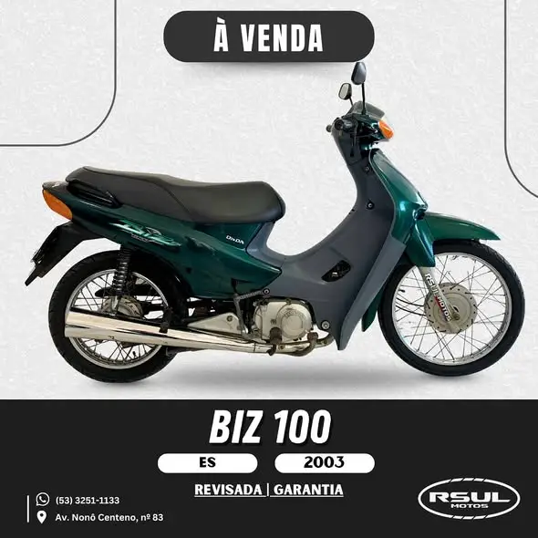 Moto Honda BIZ 100 2003 C 100 BIZ ES