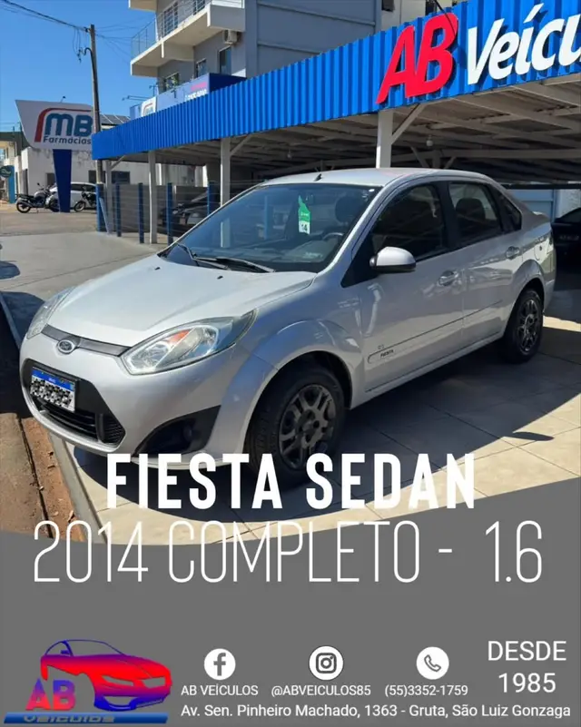 Carro Ford Fiesta Sedan 2014 SE 1.6 Rocam (Flex)