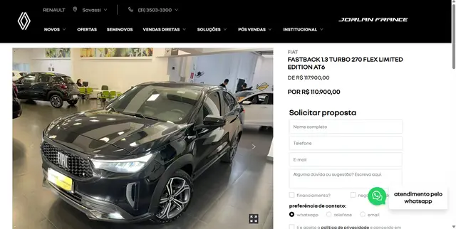 Carro Fiat Fastback 2023 Turbo 270 Limited Edition