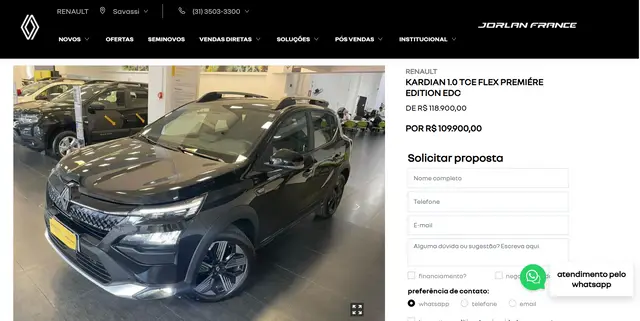 Carro Renault Kardian 2025 Premiere Edition 1.0 Turbo AT