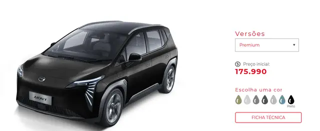 Carro GAC Aion Y 2025 Premium