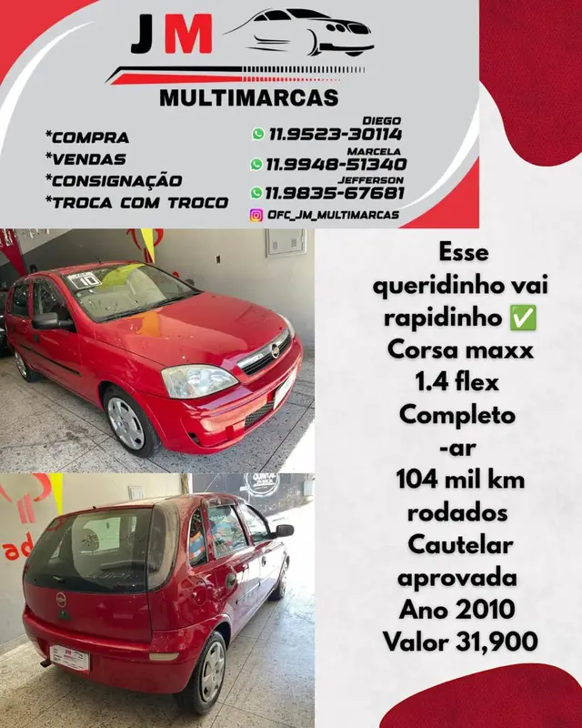 Carro Chevrolet Corsa Hatch 2010 Maxx 1.4 (Flex)