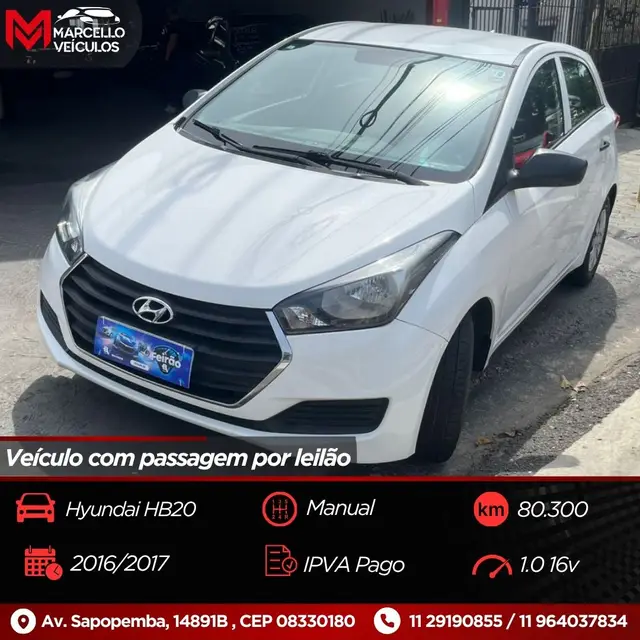 Carro Hyundai HB20 2017 1.0 Comfort (Flex)