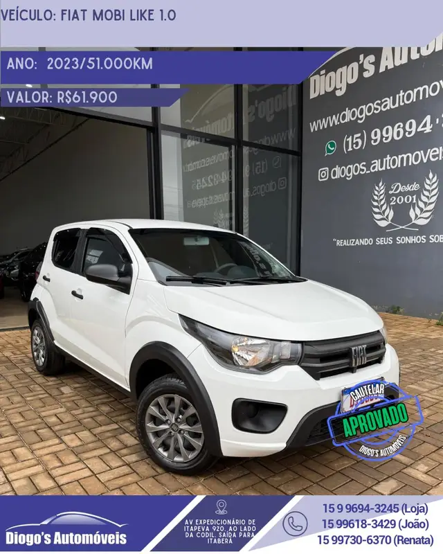 Carro Fiat Mobi 2023 Like 1.0 (Flex)