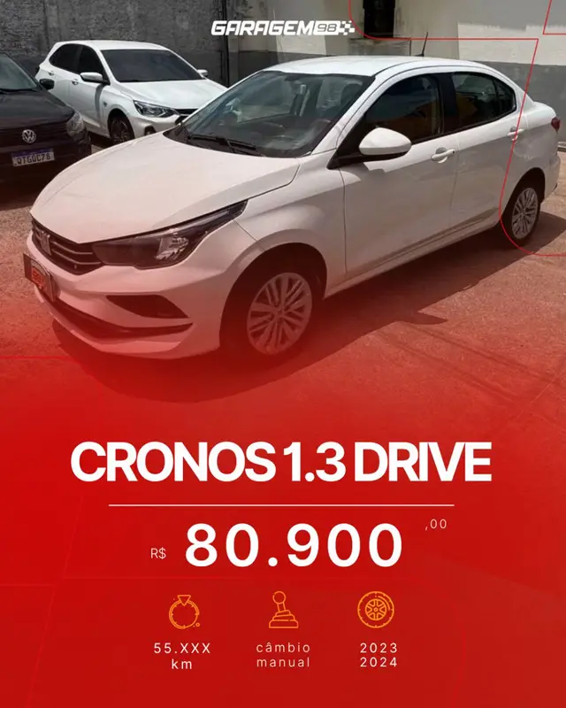 Carro Fiat Cronos 2024 Drive 1.3