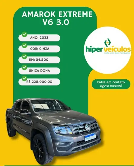 Carro Volkswagen Amarok 2023 Extreme 3.0 CD 4x4 TDi (Aut)