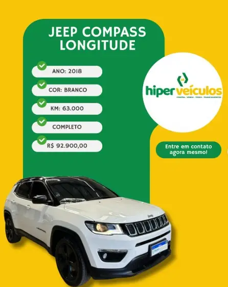 Carro Jeep Compass 2018 2.0 Longitude 4x2 (Aut) (Flex)