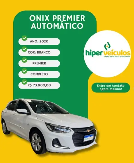 Carro Chevrolet Onix 2020 Premier 1.0 Turbo (Flex) (Aut)