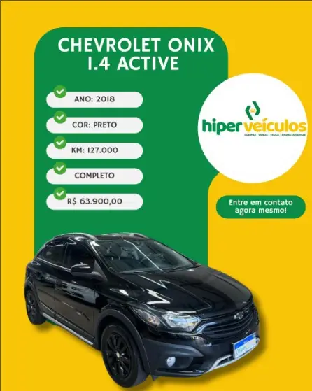 Carro Chevrolet Onix 2018 1.4 Activ SPE/4