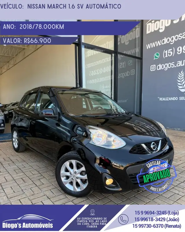 Carro Nissan March 2018 1.6 16V SV CVT (Flex)