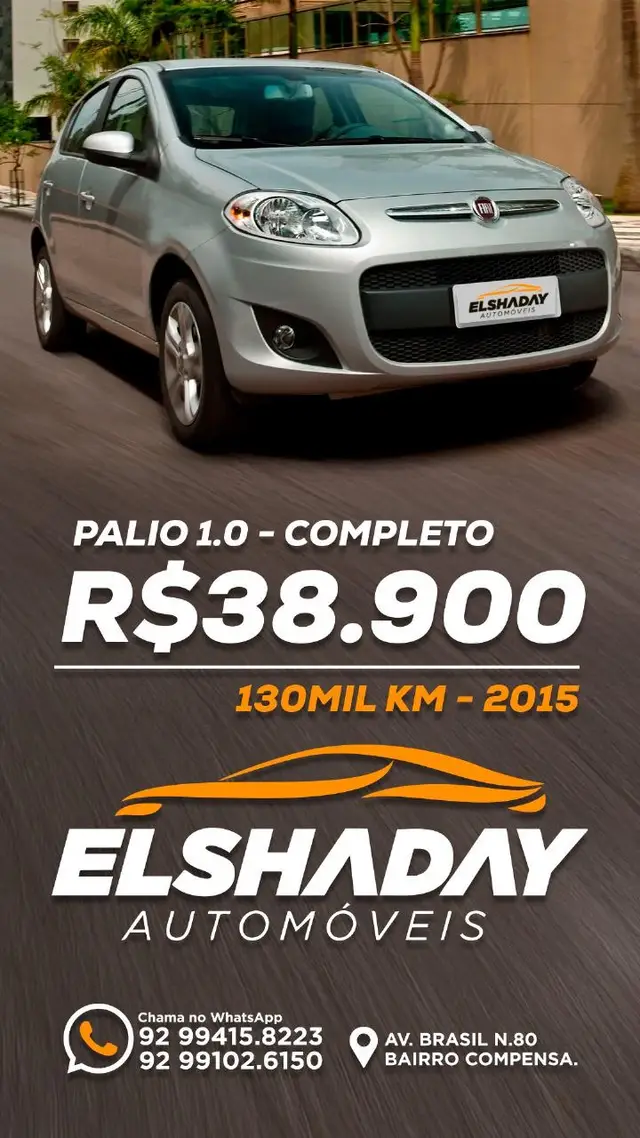 Carro Fiat Palio 2015 Attractive 1.0 Evo (Flex)