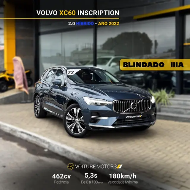 Carro Volvo XC60 2022 Recharge Inscription Hybrid AWD (Aut)