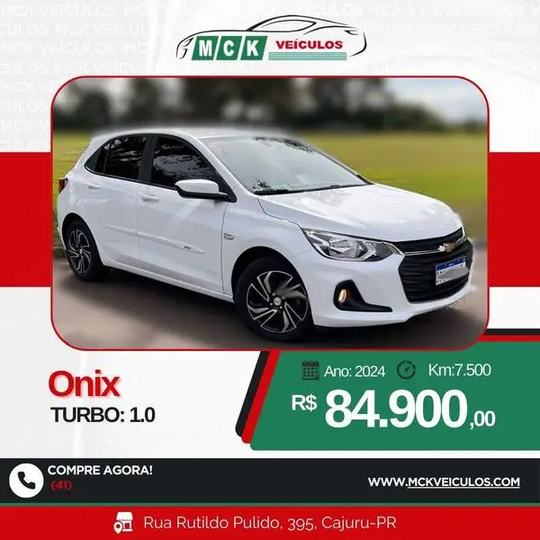 Carro Chevrolet Onix 2024 1.0
