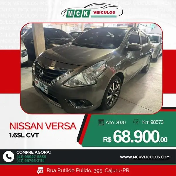 Carro Nissan Versa 2020 1.0 12V (Flex)