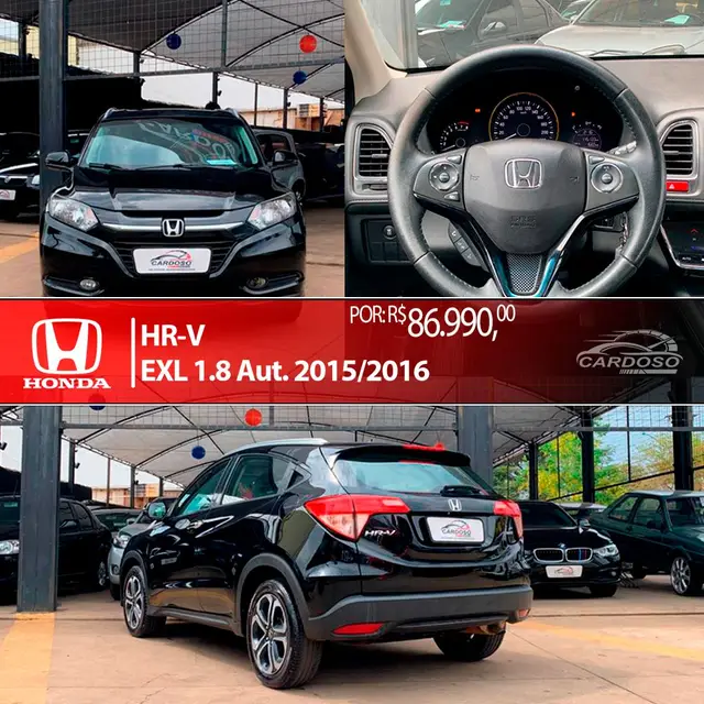 Carro Honda HR-V 2016 EXL CVT 1.8 I-VTEC FlexOne
