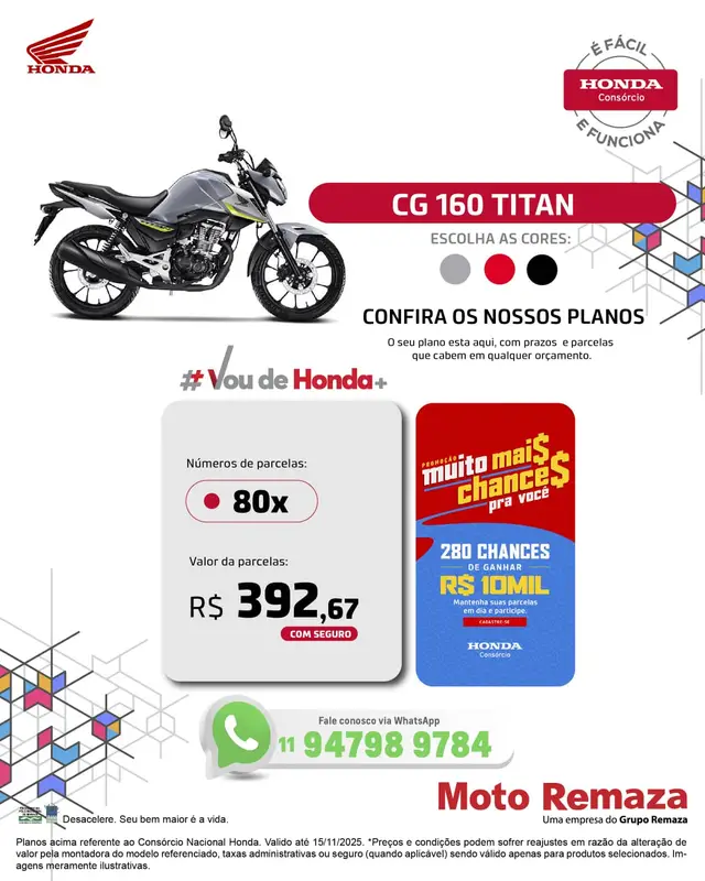 Moto Honda CG 160 2026 Titan