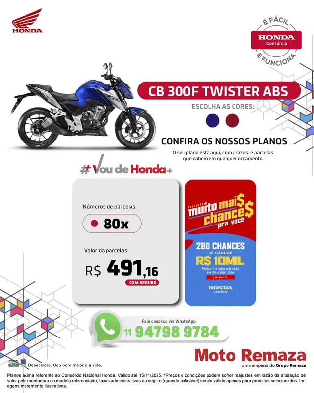 Moto Honda CB 300F Twister 2026 ABS