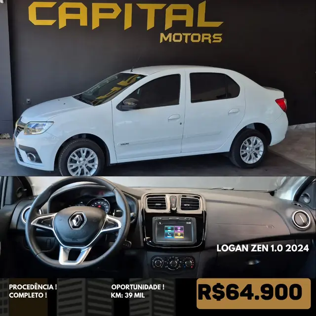 Carro Renault Logan 2024 Zen 1.0