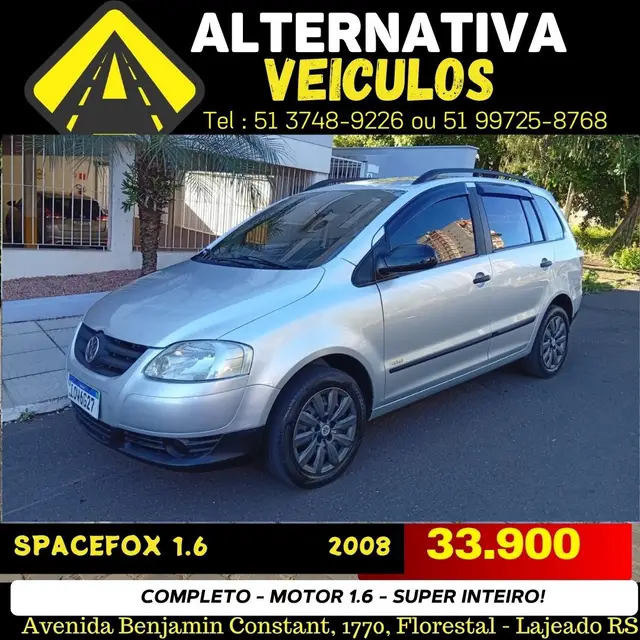 Carro Volkswagen SpaceFox 2008 1.6 8V (Flex)