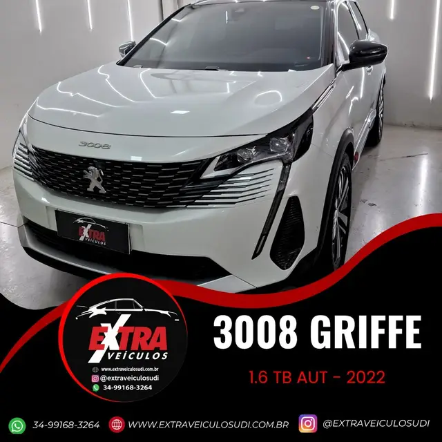 Carro Peugeot 3008 2022 Griffe 1.6 THP (Aut)