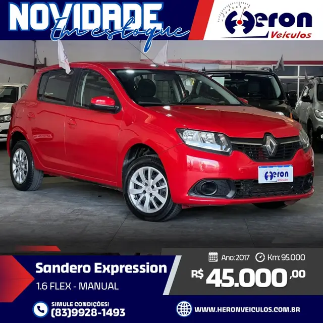 Carro Renault Sandero 2017 Expression 1.6 16V SCe (Flex)
