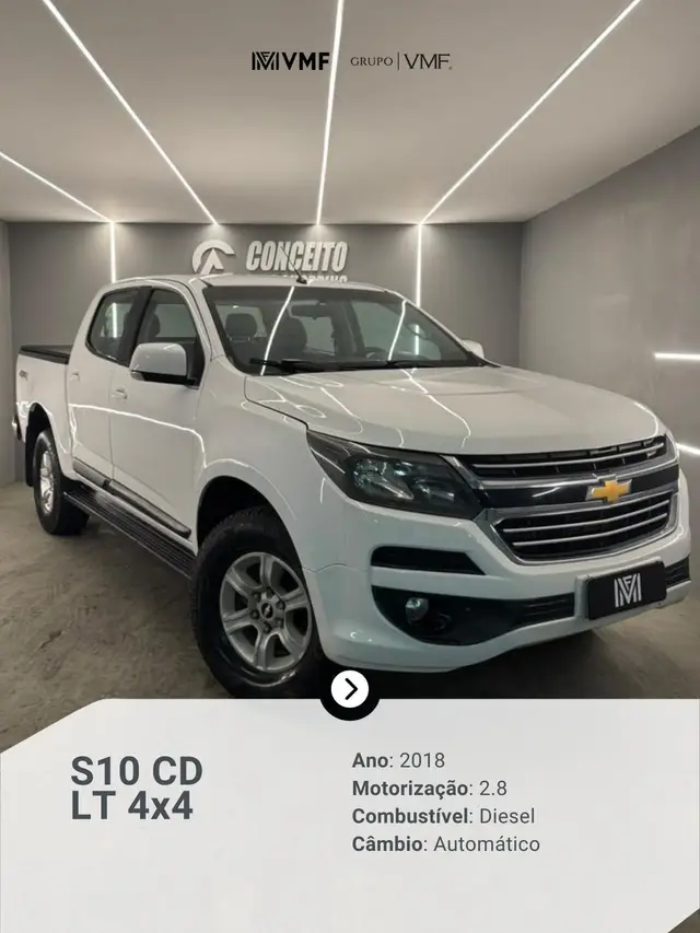 Carro Chevrolet S10 Cabine Dupla 2018 S10 2.8 CTDI LT 4WD (Cabine Dupla)